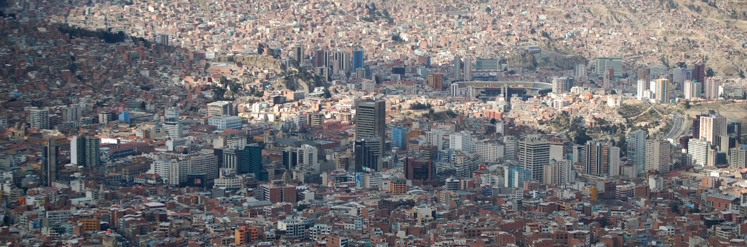 Blick auf die Stadt La Paz in Bolivien